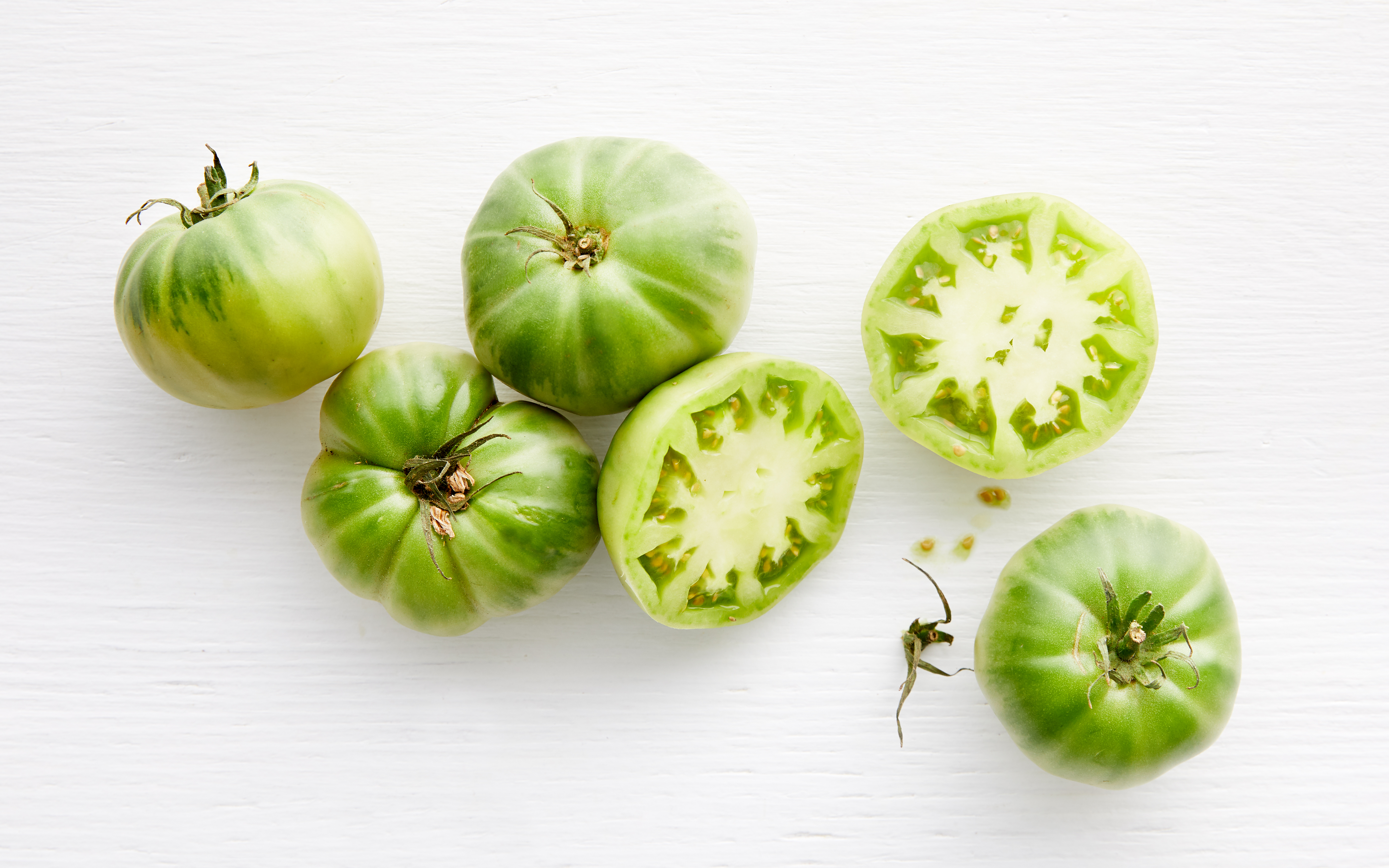 Organic Green Heirloom Frying Tomatoes Happy Boy Farms SF Bay